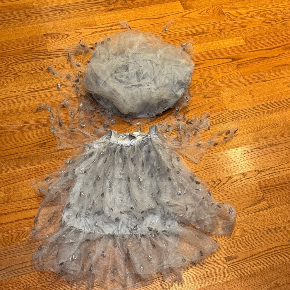 Pottery Barn - Rain Cloud Costume Dress & Hat